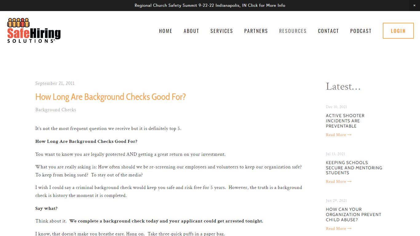 How Long Are Background Checks Good For? - Safe Hiring Solutions