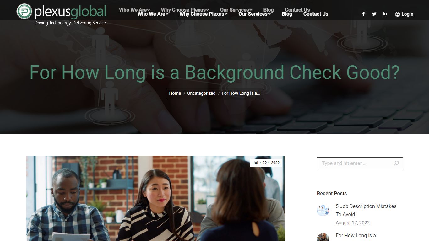 For How Long is a Background Check Good? - Plexus Global